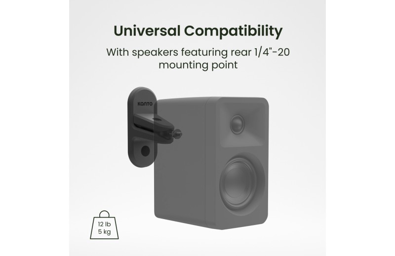 Kanto Audio SPW3 Black - Βάσεις Ηχείων για Τοίχο