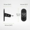 Kanto Audio SPW3 Black - Βάσεις Ηχείων για Τοίχο