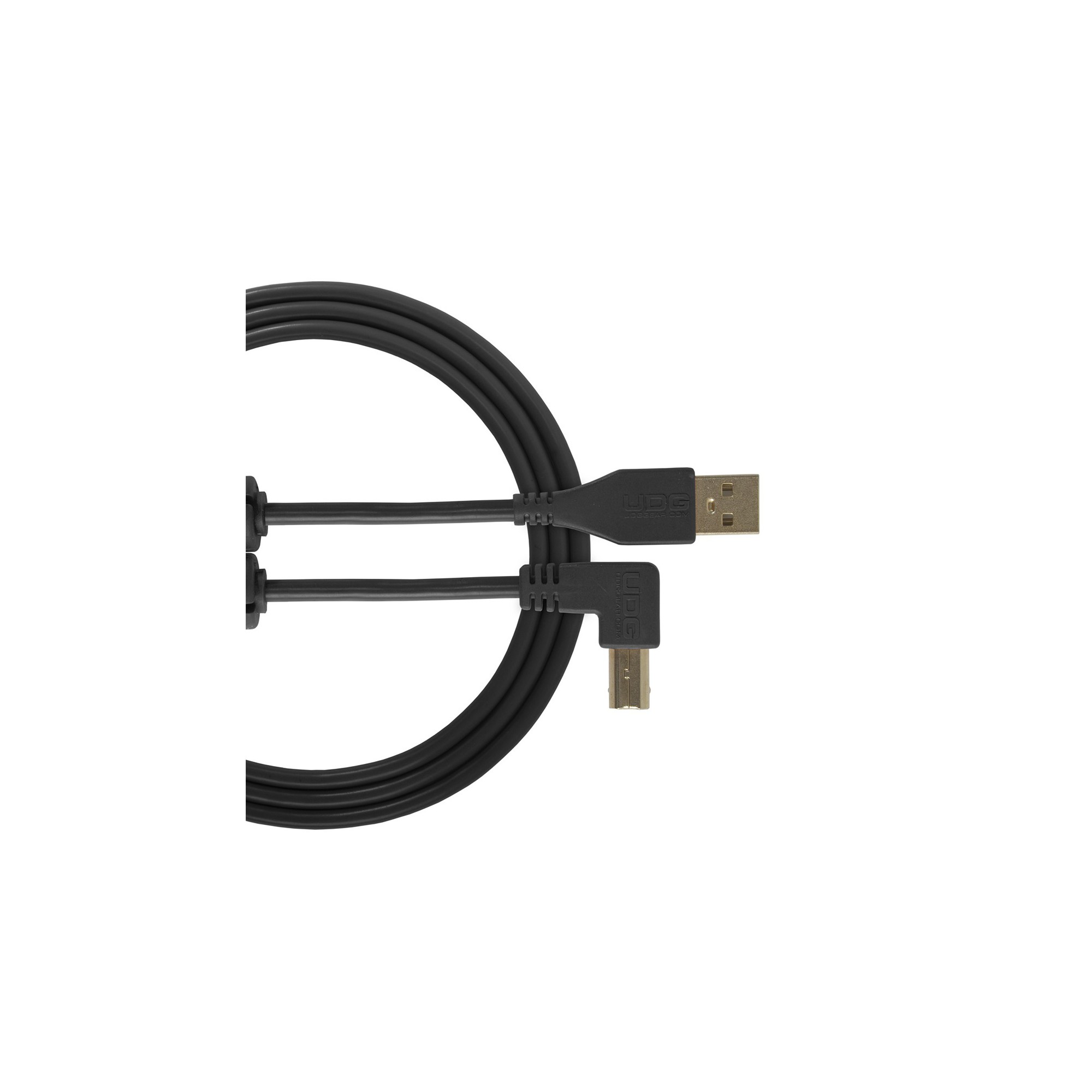 UDG U95005BL Ultimate Audio Cable USB 2.0 A-B Black Angled 2m