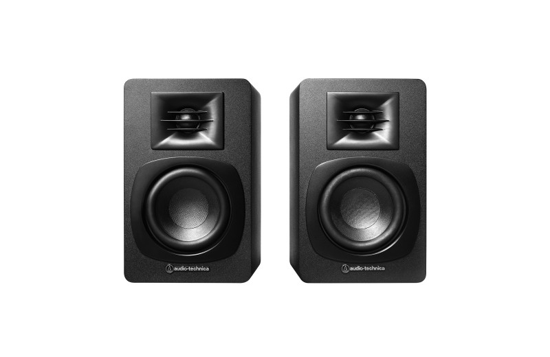 Audio Technica AT-SP3X Pair of Powered Bookself Speakers- Black