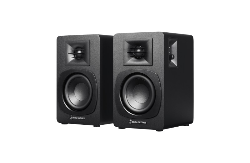 Audio Technica AT-SP3X Pair of Powered Bookself Speakers- Black