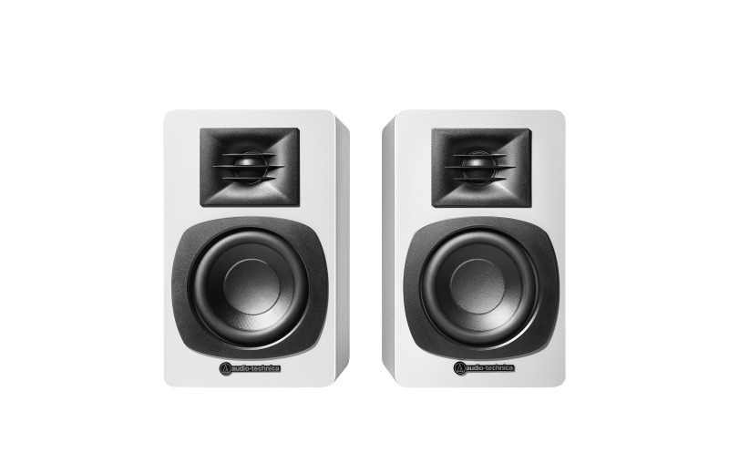 Audio Technica AT-SP3X Pair of Powered Bookself Speakers- White