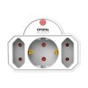 CRYSTAL AUDIO SPW21-1300-70 Λευκό Πολύπριζο Προστασίας 1 Θέσης Schuko - 2 Απλών Θέσεων 1300j/70