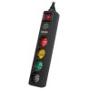 CRYSTAL AUDIO CP4-1300-70 Μαύρο Πολύπριζο Προστασίας Schuko 4 Θέσεων 1300j/70db