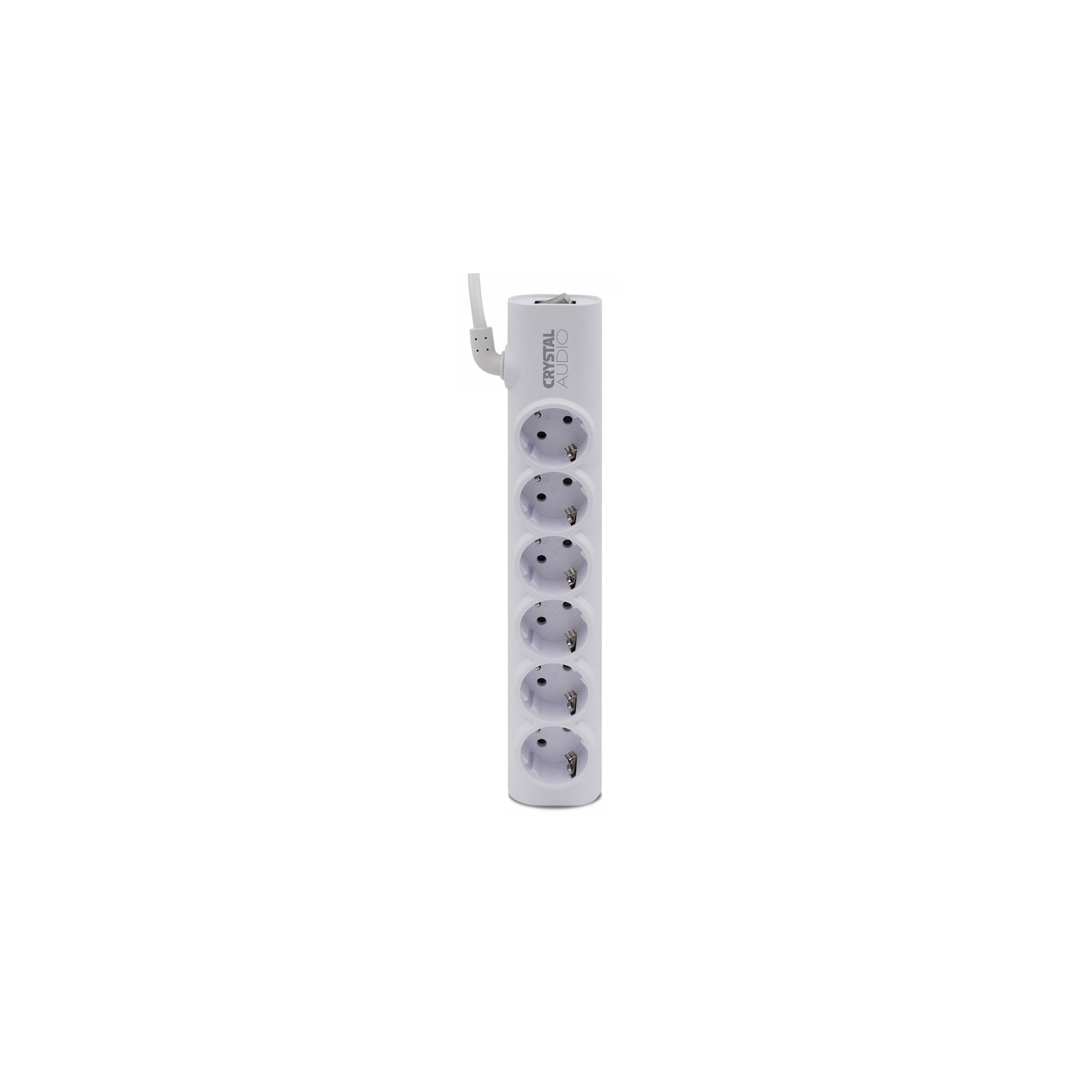 CRYSTAL AUDIO Elegance PSEL6S Λευκό Πολύπριζο Schuko 6 Θέσεων