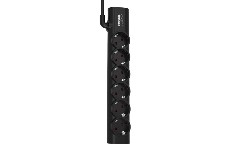CRYSTAL AUDIO Elegance PSEL6S Μαύρο Πολύπριζο Schuko 6 Θέσεων