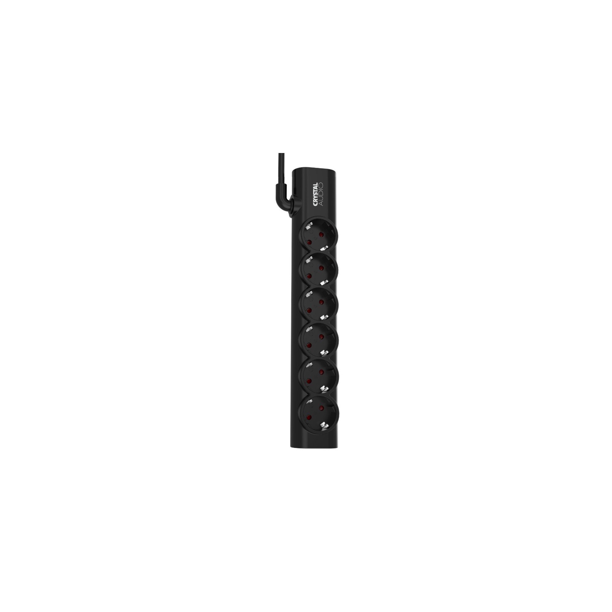 CRYSTAL AUDIO Elegance PSEL6S Μαύρο Πολύπριζο Schuko 6 Θέσεων
