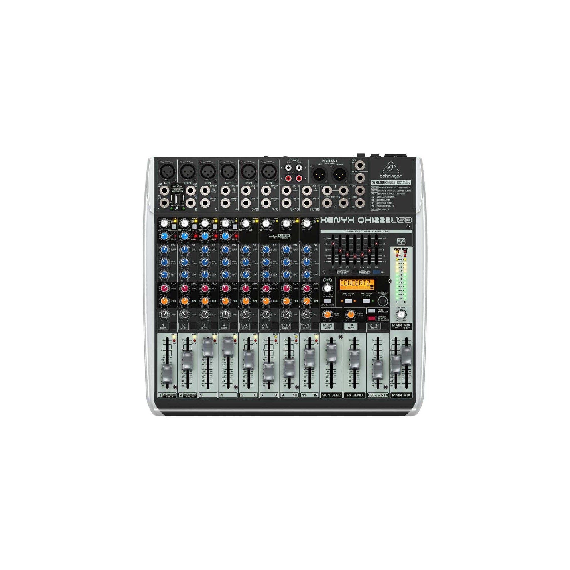 Behringer XENYX QX1222USB Αναλογική Κονσόλα Ήχου