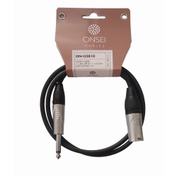 Onsei ON-I32810 Τερματισμένο Καλώδιο Ήχου 3-pin XLR Αρσενικό σε 6.3 Jack Mono