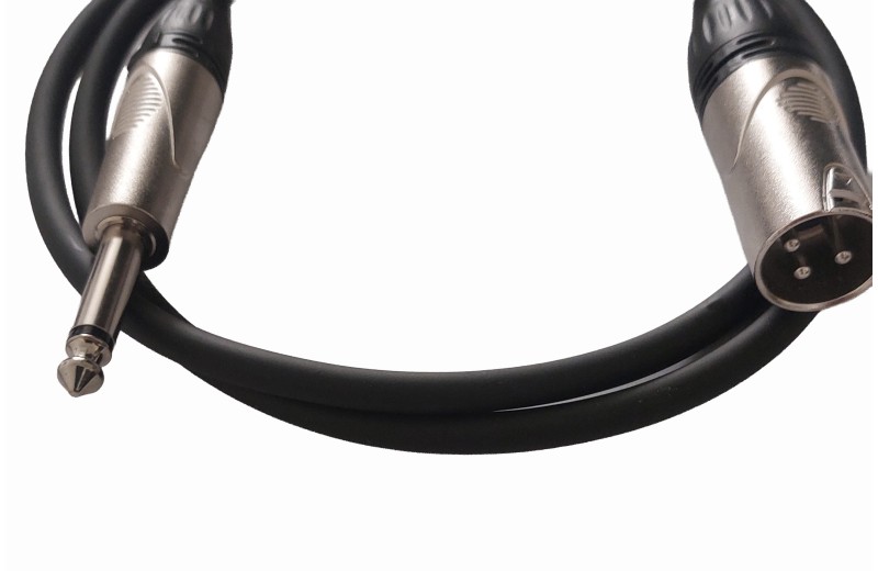 Onsei ON-I32810 Καλώδιο Ήχου 3-pin XLR Αρσενικό σε 6.3 Jack Mono 1m