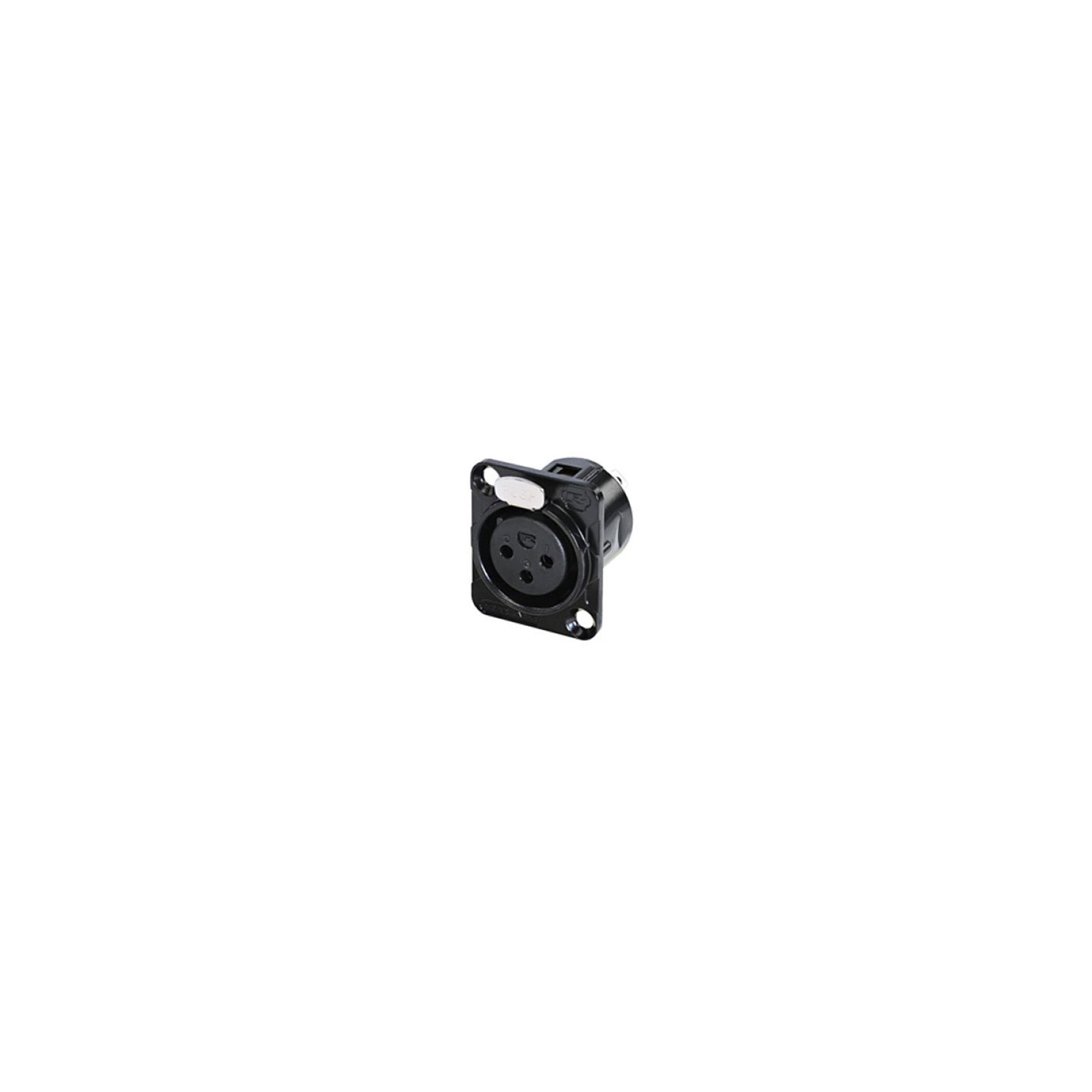 Rean RC3FDL-B Chassis connector DTYPE 3-pin XLR Female - Color Black