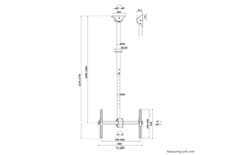 Neomounts CL35-440BL16L