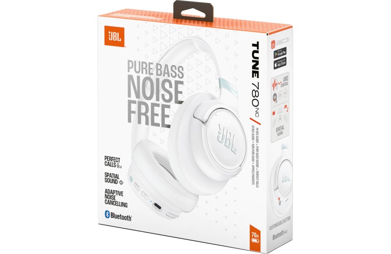 JBL Tune 780BTNC Over-Ear Bluetooth Headphones - White