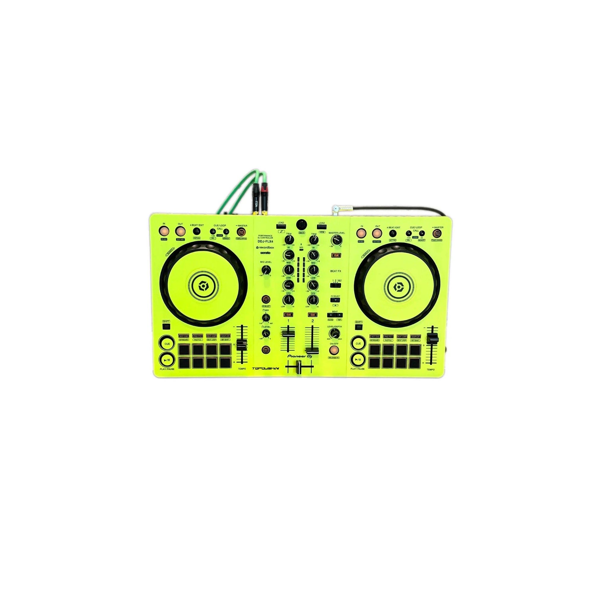 TOPDJSKIN PIONEER DDJ FLX4 GREEN