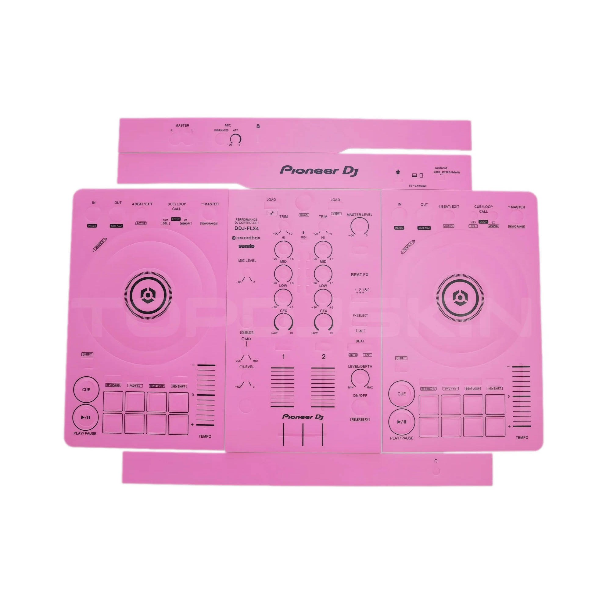 TOPDJSKIN PIONEER DDJ FLX4 PINK