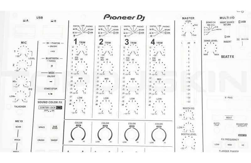 TOPDJSKIN PIONEER DJM A9 (White)