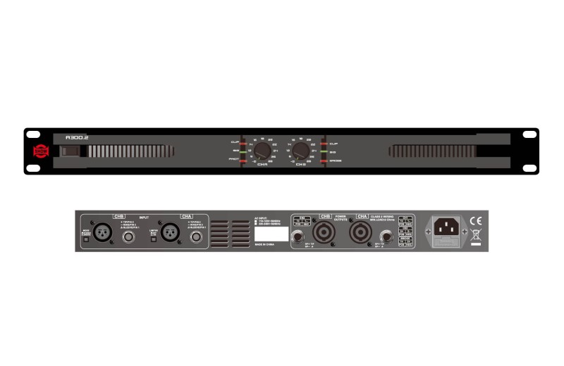 SHOW AH300.2, 2-Channel Power Amplifier