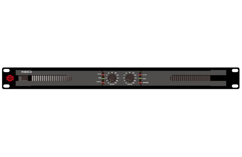 SHOW AH300.2, 2-Channel Power Amplifier