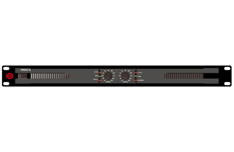 SHOW AH500.2, 2-Channel Power Amplifier