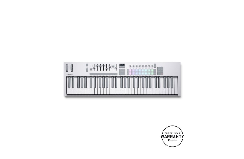 NOVATION LAUNCHKEY 61 MK4 USB Midi Controller 61 Semi-weighted 61 Keys - White