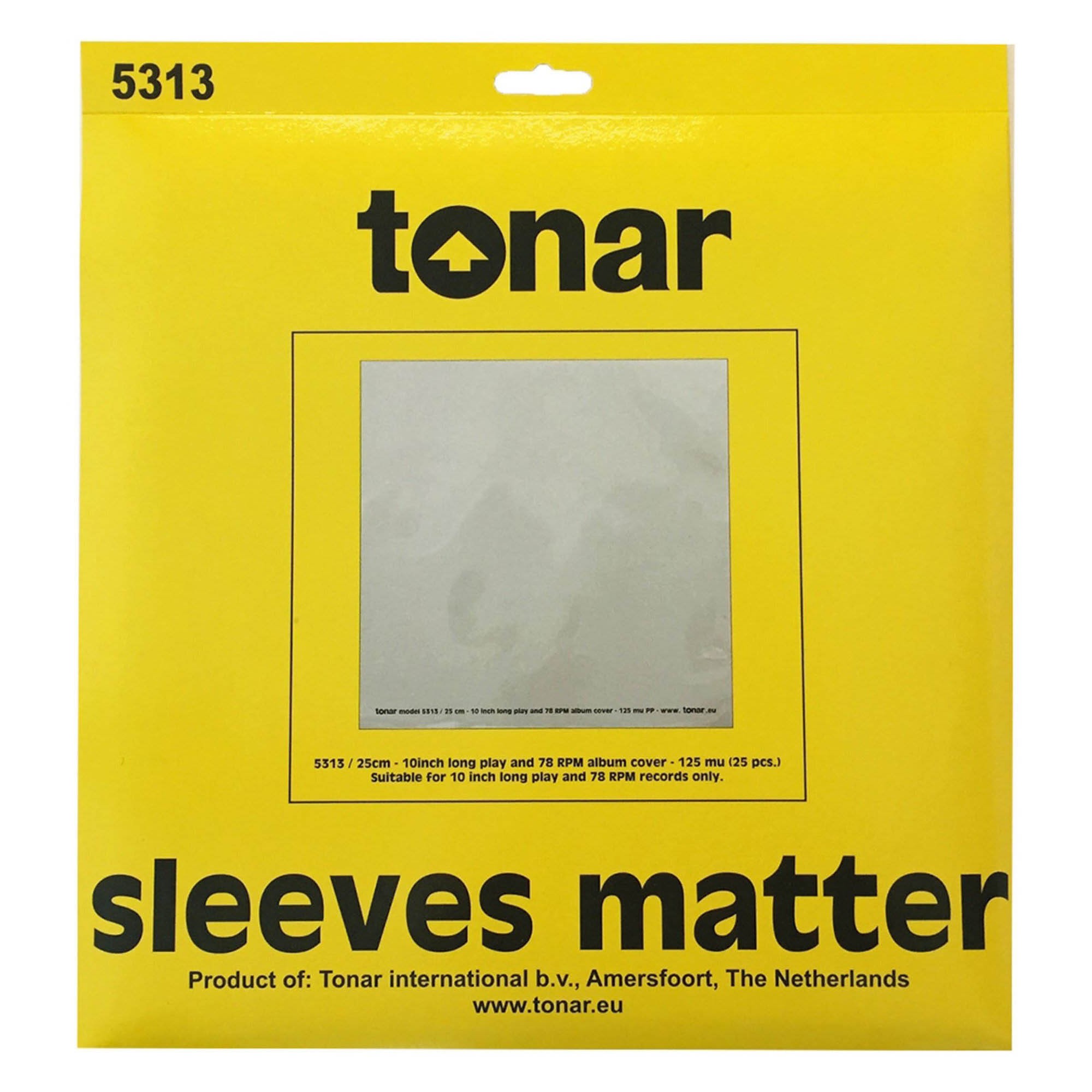 TONAR 10-INCH HEAVY DUTY OUTER SLEEVES FOR LP RECORDS