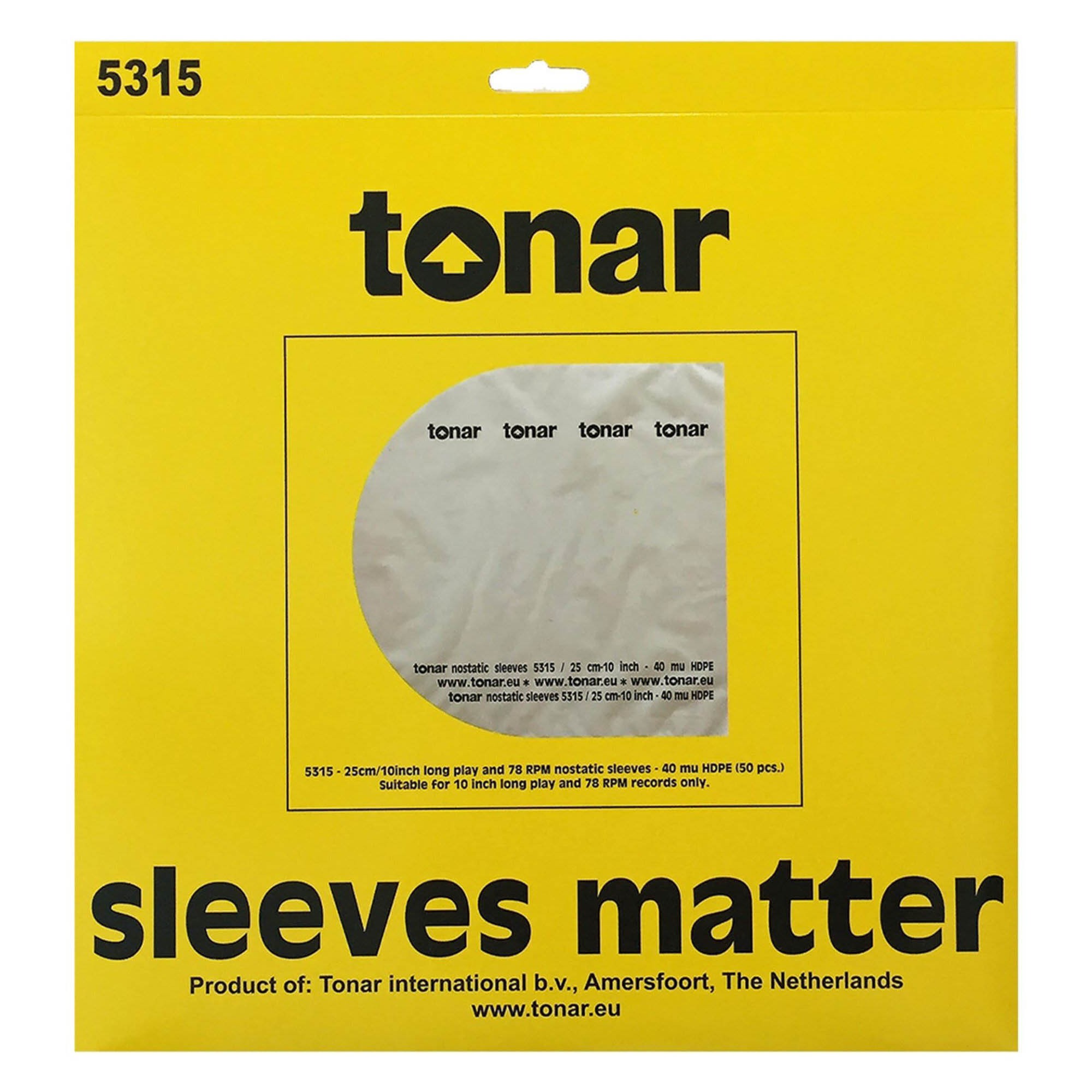 TONAR LP 10" NOSTATIC INNER SLEEVES