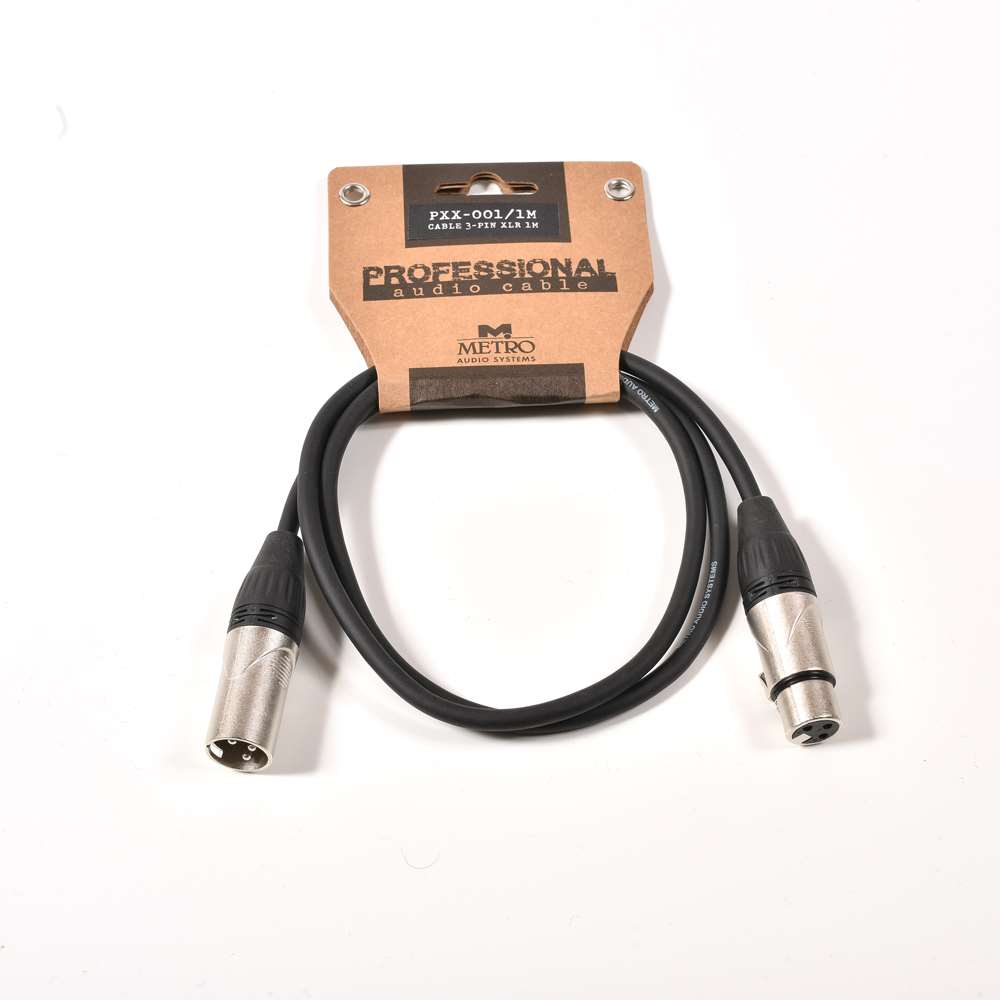 Metro PXX-001/1M 3-pin XLR cable 1m
