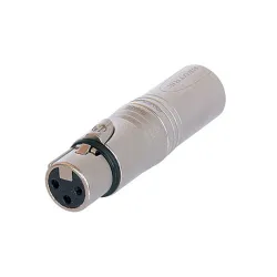 Neutrik NA3FM επαγγελματικός αντάπτορας XLR 3pin αρσενικό σε XLR 3pin θηλυκό