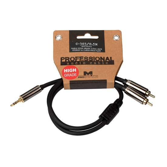 Metro Y-001/3M 2xRCA(m) to mini jack stereo (m) cable 3m
