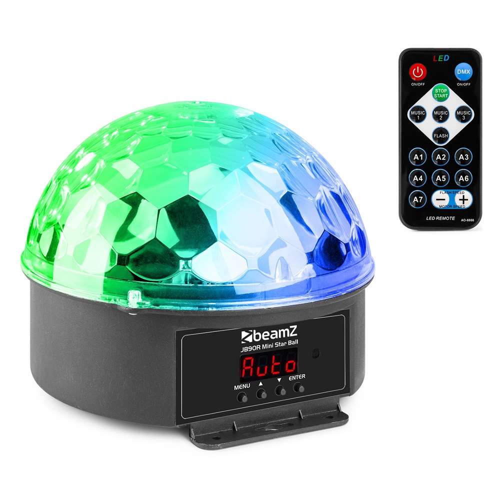 BEAMZ JB90R Mini Star Disco Ball DMX LED