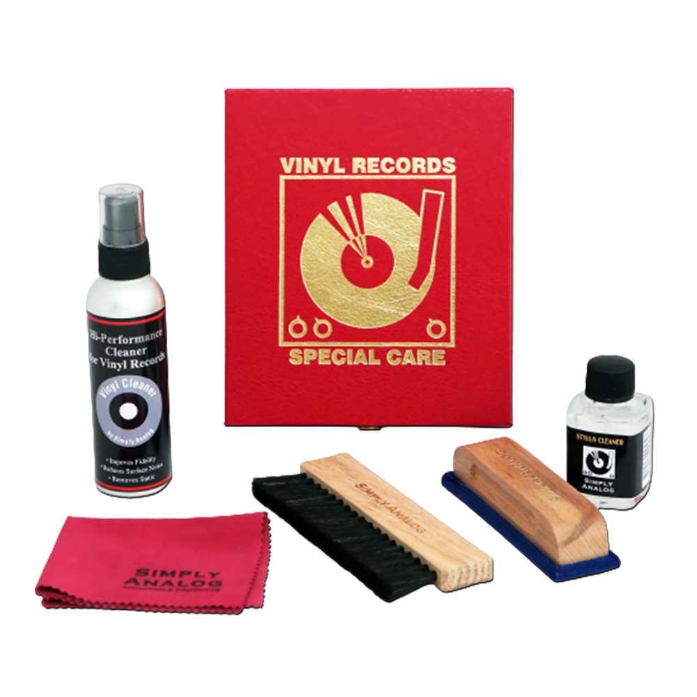 Simply Analog Vinyl Record Cleaning Boxset De Luxe Edition - Red