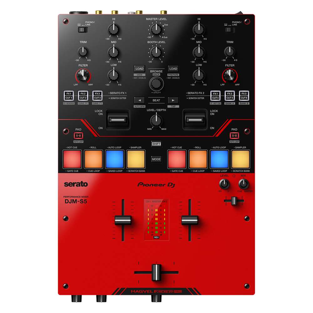 Pioneer DJ DJM-S5 Gloss Red Mixer
