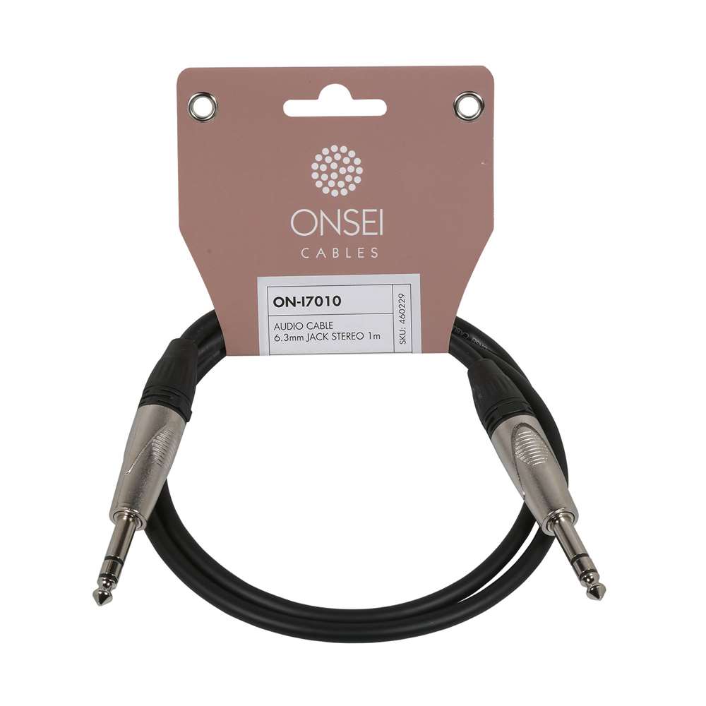 Onsei ON-I7010 Audio Cable 6.3mm Jack Stereo - 6.3mm Jack Stereo 1m