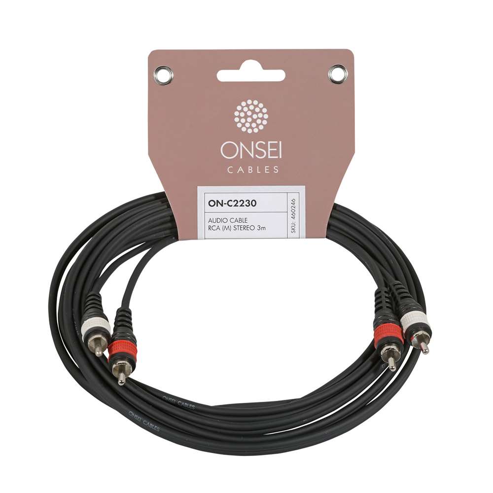 Onsei ON-C2230 Audio Cable 2 x RCA Male - 2 x RCA Male 3m