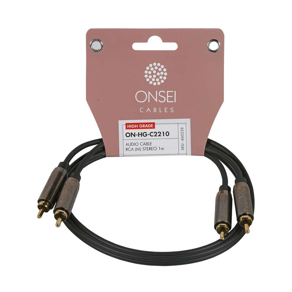 Onsei ON-HG-C2210 High Grade Audio Cable 2 x RCA Male - 2 x RCA Make 1m
