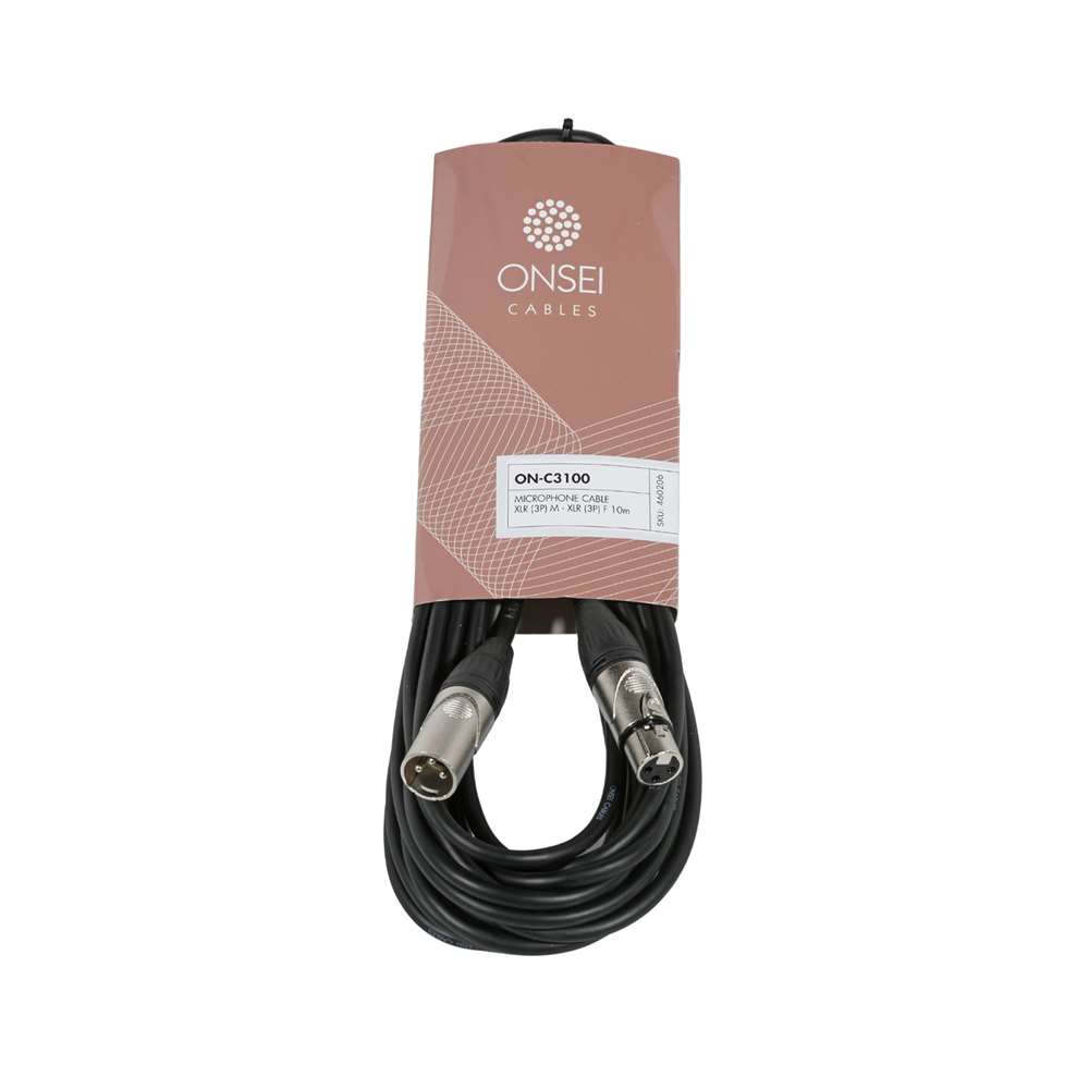 Onsei ON-C3100 Microphone Cable 3-pin XLR Male - 3-pin XLR Female 10m