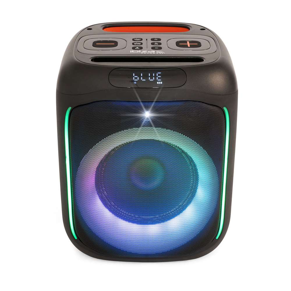 Ibiza CUBE180 Portable Battery-Powered Speakerbox  with Light Effect