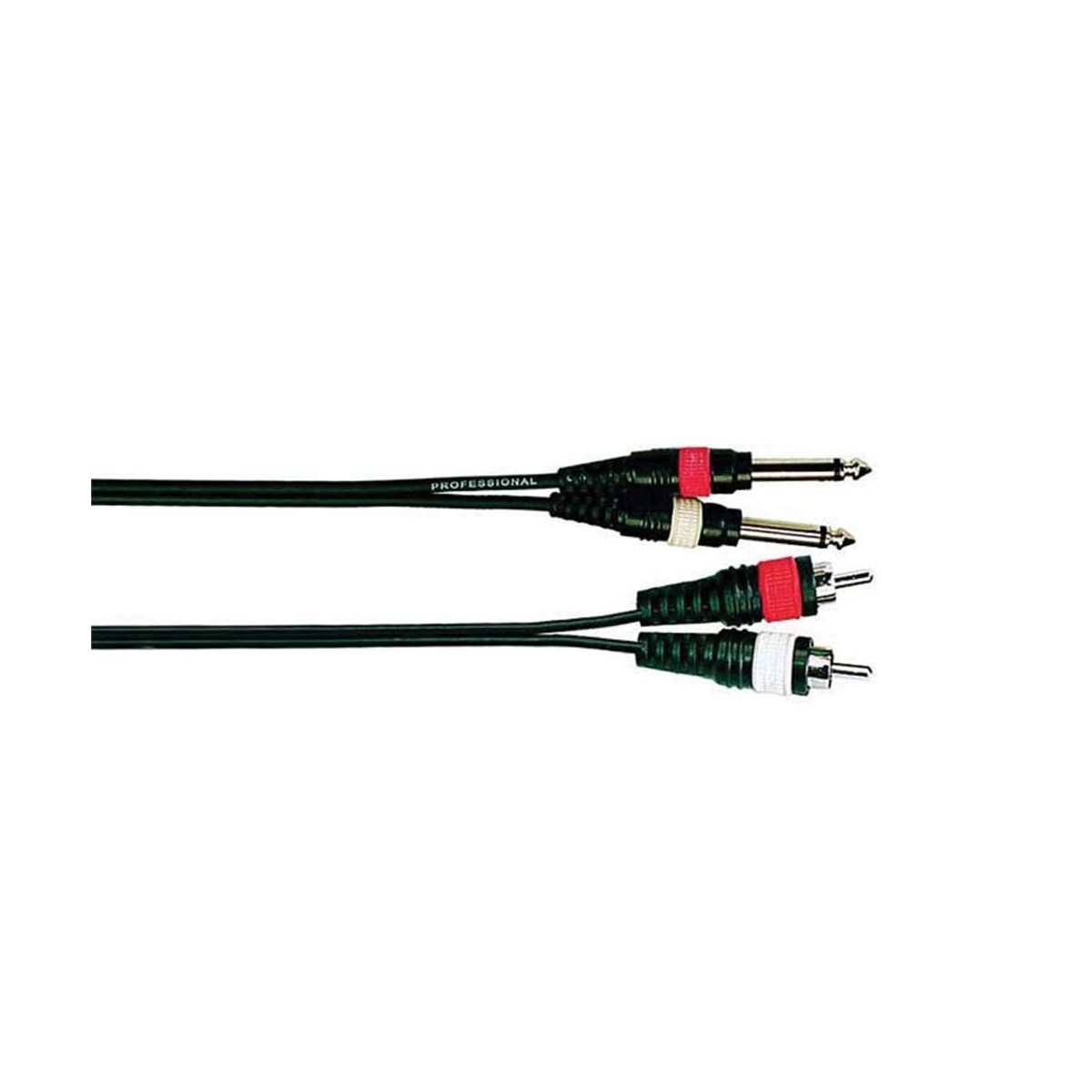 CABLE 2 RCA M- 2 JACK 6.3 MONO 3M.