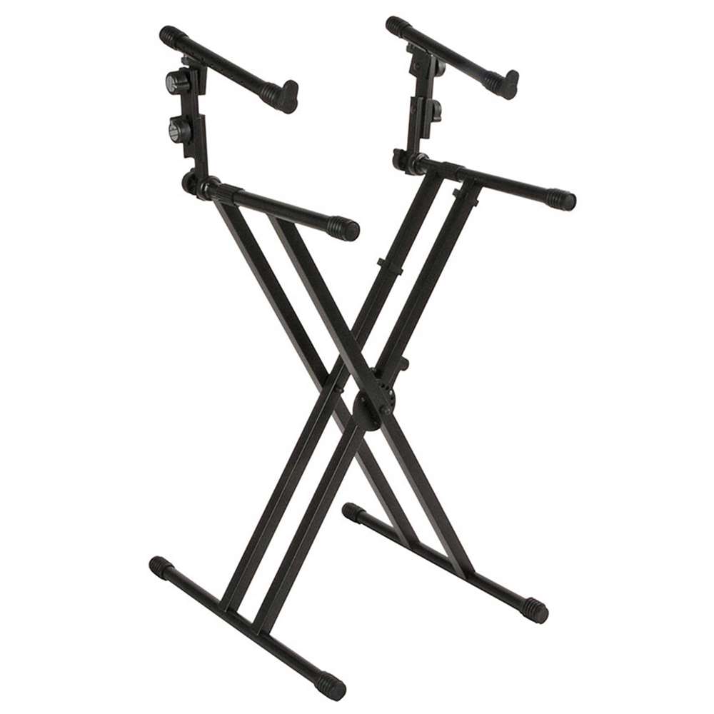 Quiklok QL-642 Double Synth Stand Black