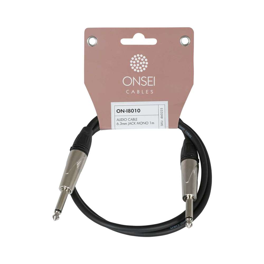 Onsei ON-I8010 Audio Cable 6.3mm Jack Mono - 6.3mm Jack Mono 1m