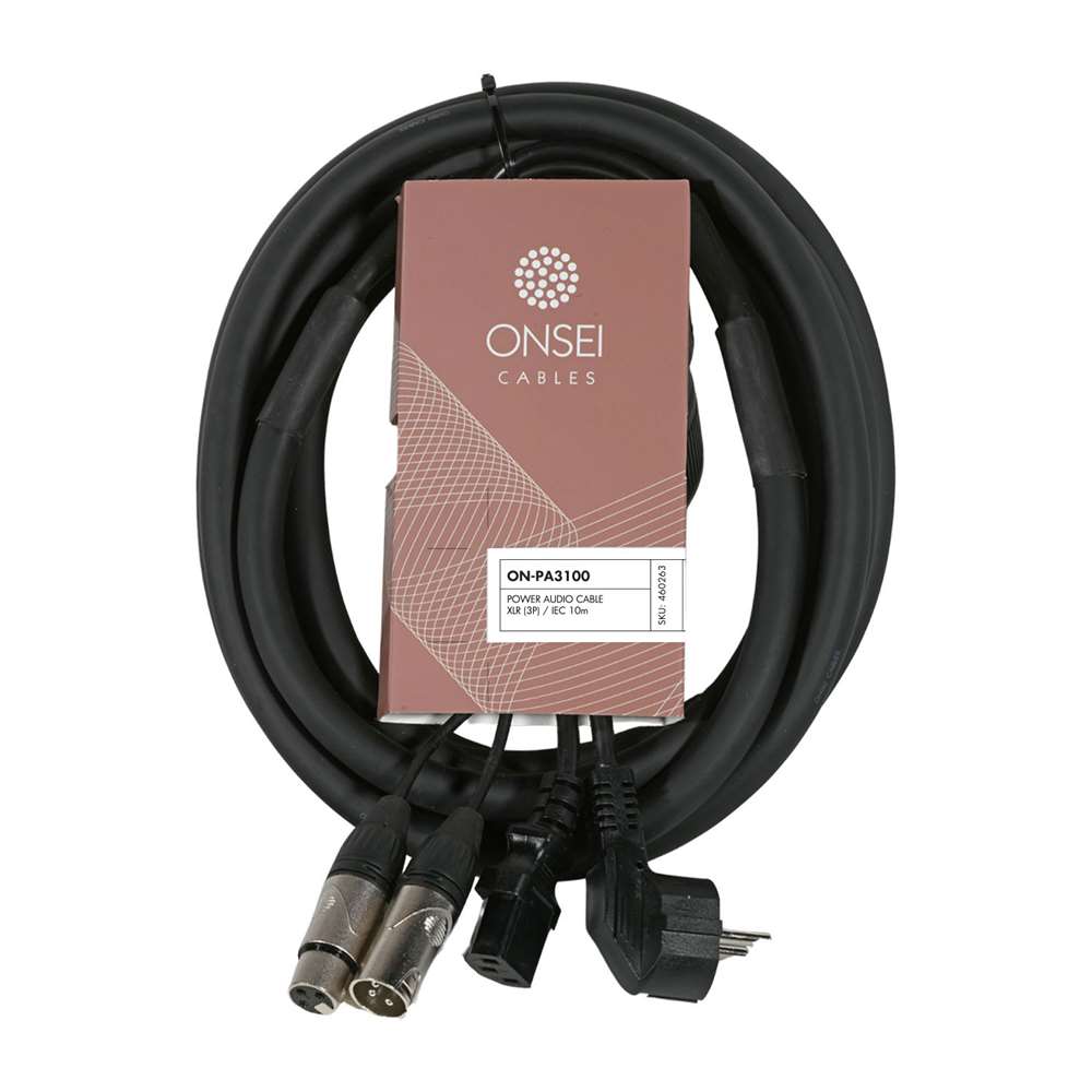 Onsei ON-PA3100 Καλώδιο Power-Audio XLR & Power Plug IEC 10m