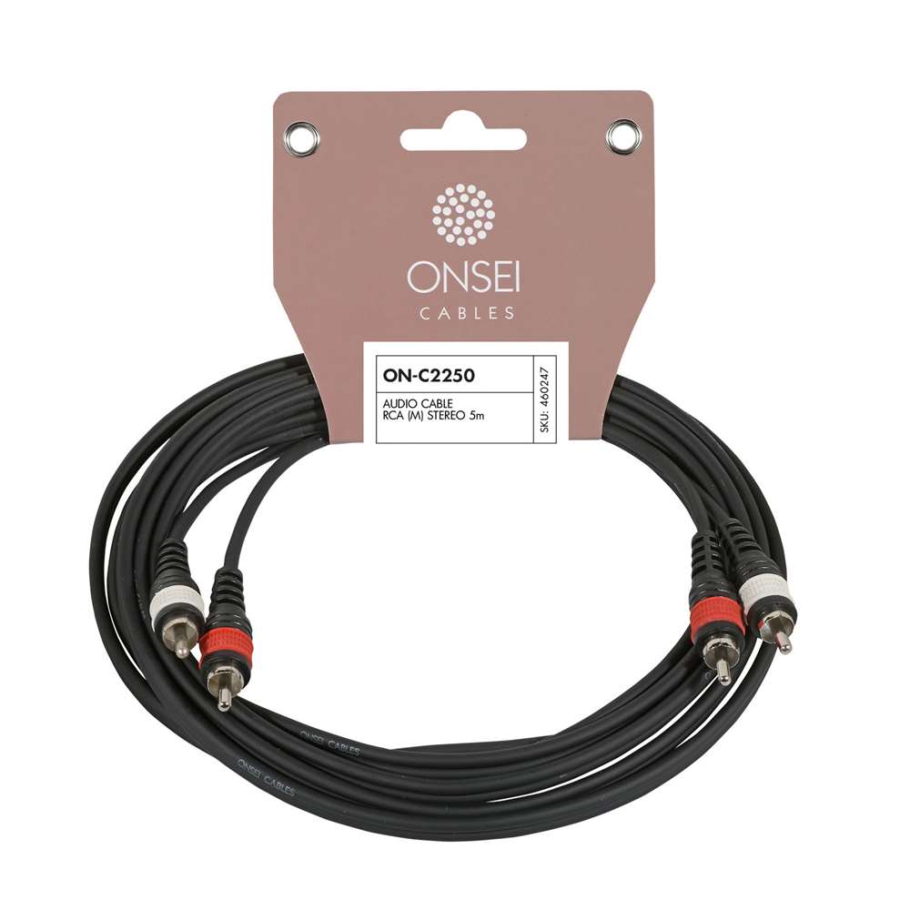 Onsei ON-C2250 Audio Cable 2 x RCA Male - 2 x RCA Male 5m