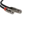 ONSEI ON-Y121125 Audio Cable  1 x 3.5mm Mini Jack Stereo Male Σε 2 x 3.5mm Mini Jack Stereo female 0.25m Μαύρο
