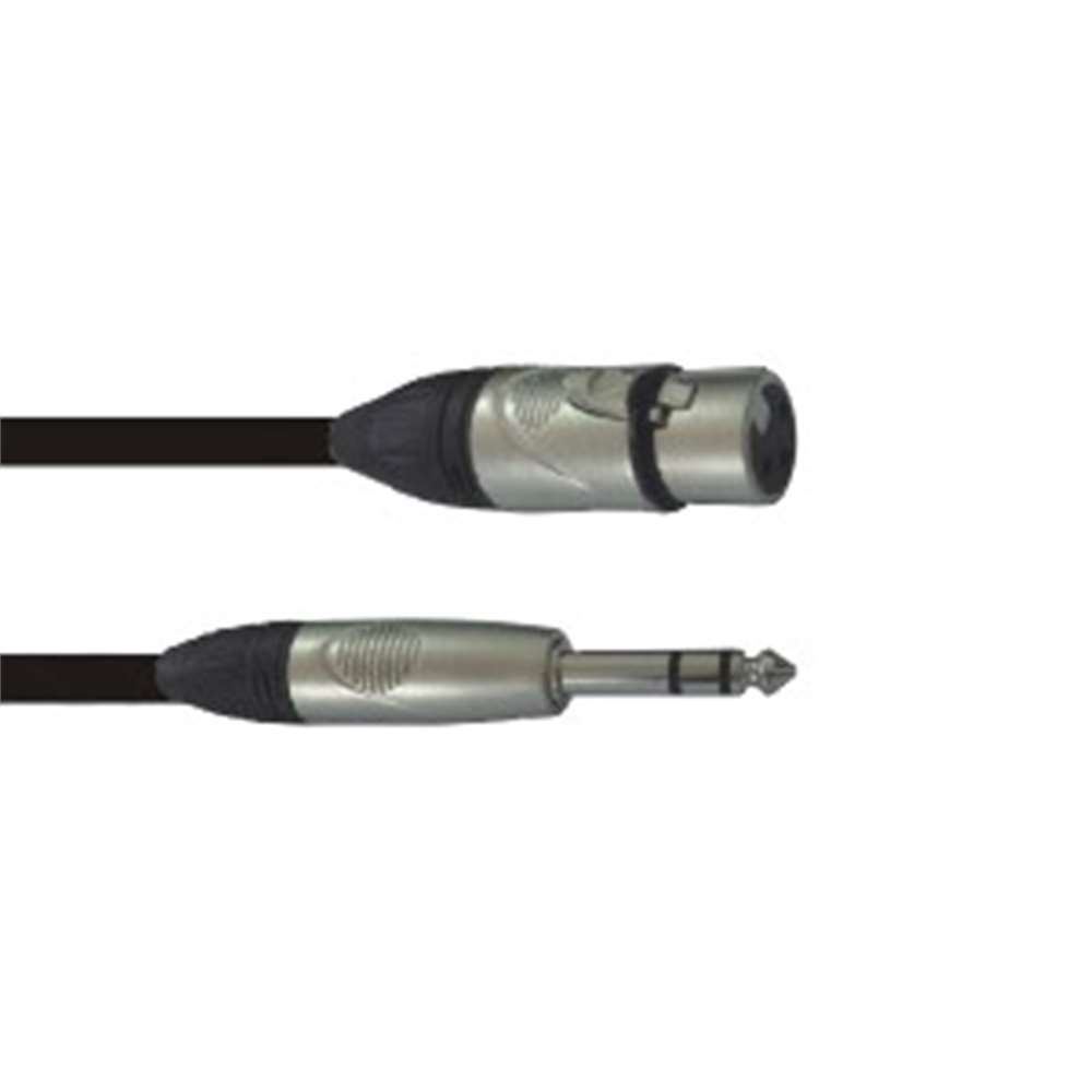 Onsei ON-I31710 Audio Cable 3-pin XLR Female to 6.3 Jack Stereo 1m