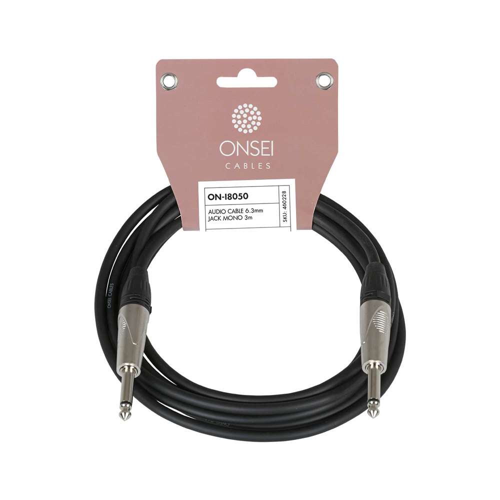 Onsei ON-I8050 Audio Cable 6.3mm Jack Mono to 6.3 Jack Mono 5m