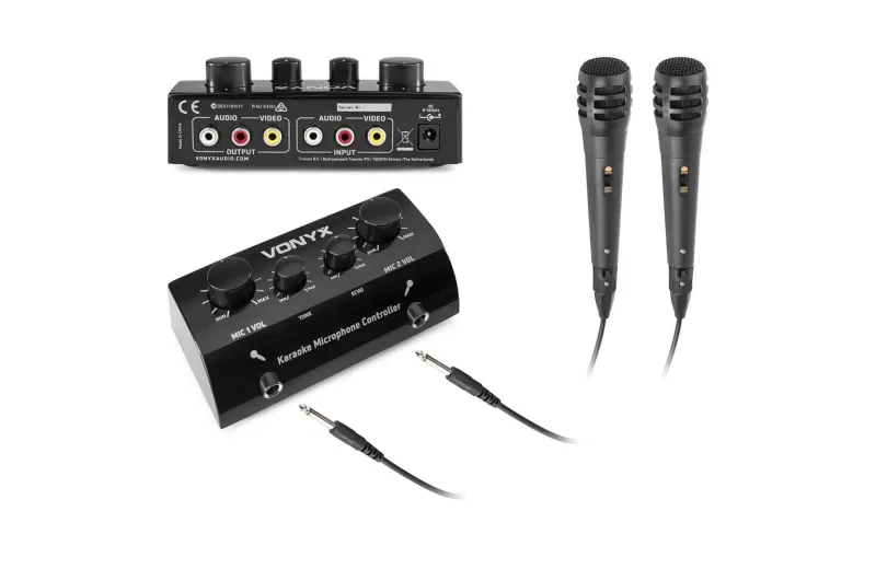 Vonyx AV430B Σετ Μίκτη με 2 Μικρόφωνα Karaoke