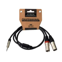 Metro PY-010/1M 2x3P XLR(m) -3,5mm stereo mini jack cable 1m