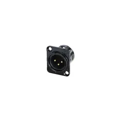 Rean RC3MDL-B Βύσμα σασί DTYPE 3-pin XLR Αρσενικό - Χρώμα Μαύρο