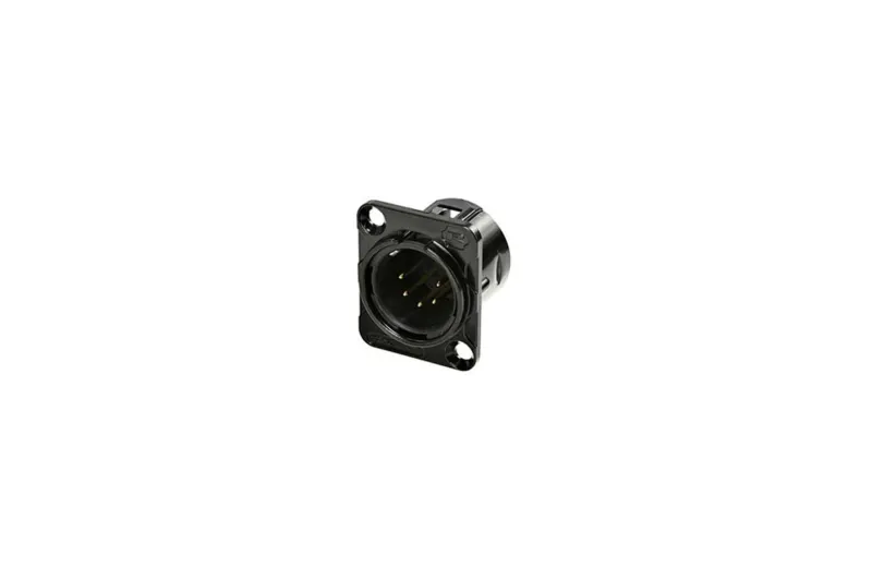 Rean RC5MDL-B Chassis connector DTYPE 5-pin XLR Male - Color Black