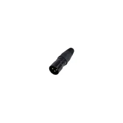 Rean RCX3M-Z-001-1 3-pin XLR Αρaσενικό με Eπικασσιτερωμένες Eπαφές